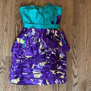 BCBG Purple and green dress